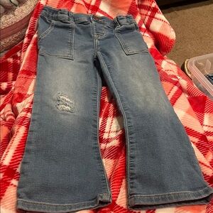 B58 OshKosh B’Gosh Distressed Flare Jeggings; 5t, adjustable waist